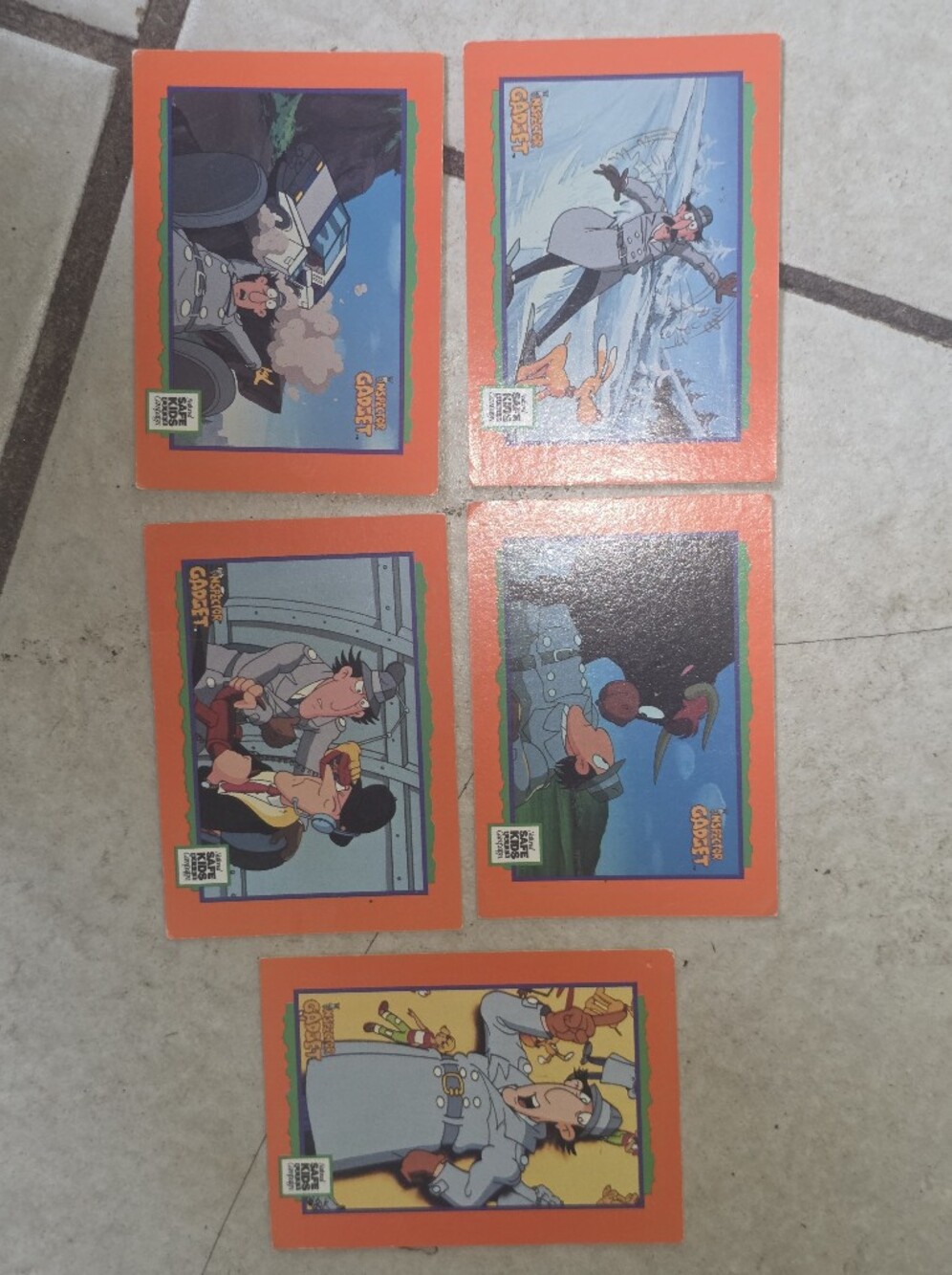 VINTAGE 1991 Impel Trading Cards X5 INSPECTOR GADGET Complete  Safe Kids